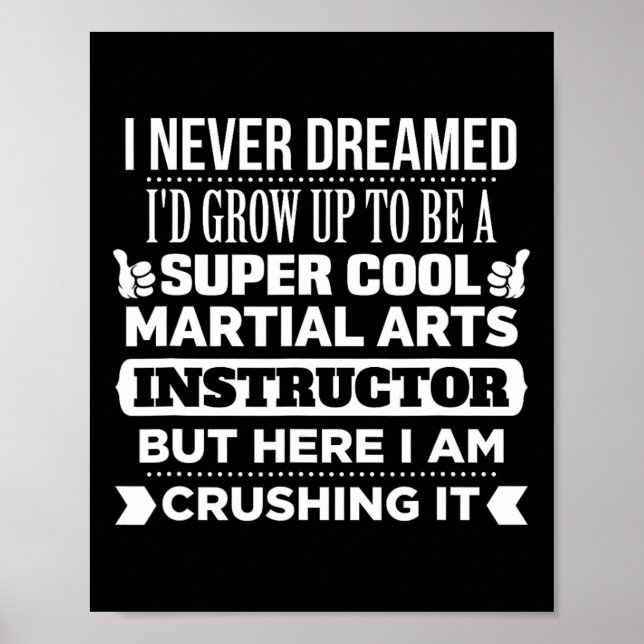 Poster Martial Arts T Shirt Pour Instructeur. Funny Karat (Devant)