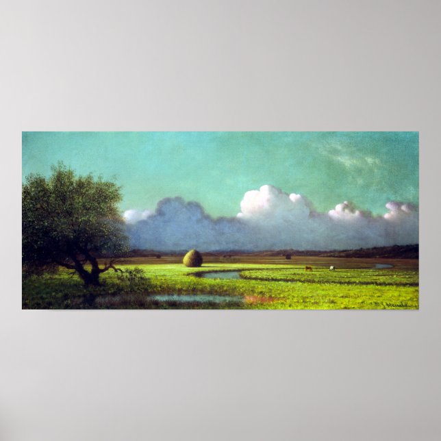 Poster Martin Johnson Heade Sunlight Shadow Newbury Marsh (Devant)