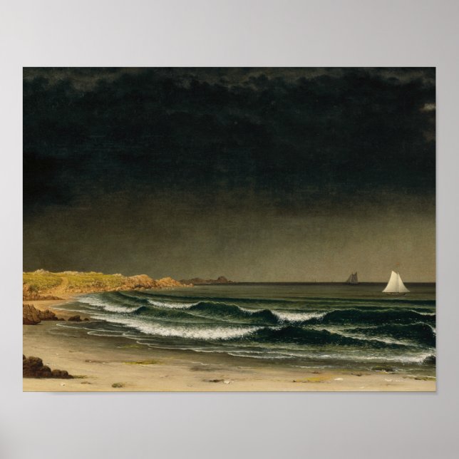Poster Martin Johnson Heade - Vers la tempête (Devant)