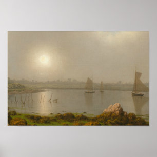 Poster Martin Johnson Heade - York Harbour, Côte du Maine