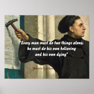 Poster Martin Luther Cite La Croyance Et La Mort