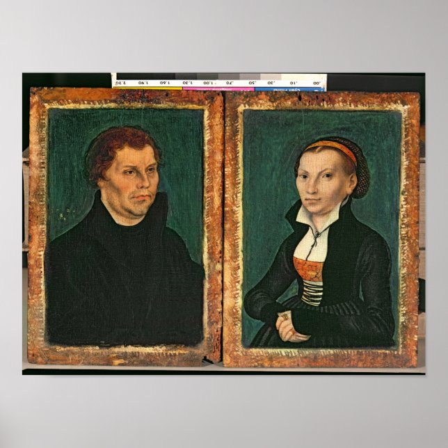 Poster Martin Luther, Katharina von Bora, c.1526 (Devant)