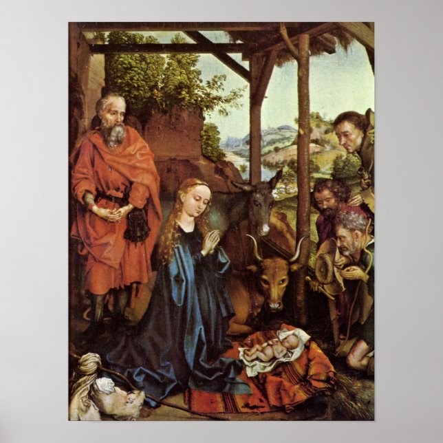 Poster Martin Schongauer - Adoration des bergers (Devant)