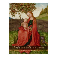 Martin Schongauer La vierge et l'enfant dans le ja