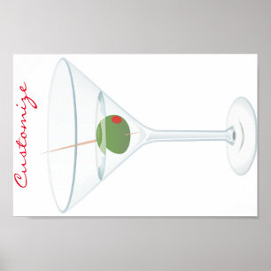 Poster Martini à l'olive sale Thunder_Cove