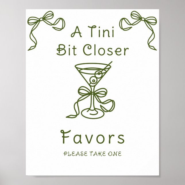 Poster MARtini Bow Douche nuptiale (Devant)