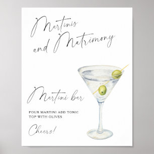 Poster Martini Bridal Martini bar