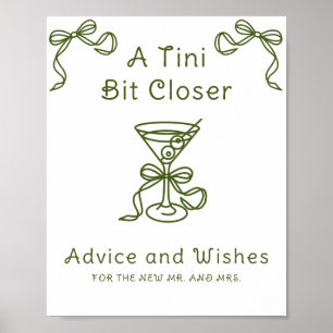 Poster Martini - Conseils et voeux pour les jeunes mariés