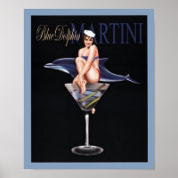 Martini dauphin bleu