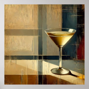 Poster Martini de style moderne du milieu du siècle dans 
