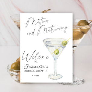Poster Martini douche nuptiale Bienvenue