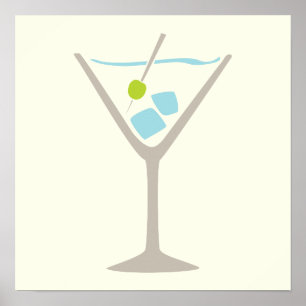 Poster Martini Glass