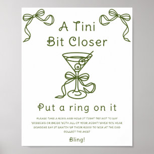 Poster Martini nuptiale Mettez une bague sur le jeu