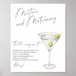 Poster Martini nuptiale Mettez une bague sur le jeu