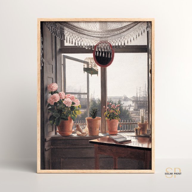 Poster Martinus Rorbye Vue de la douleur de la fenêtre de (Créateur téléchargé)