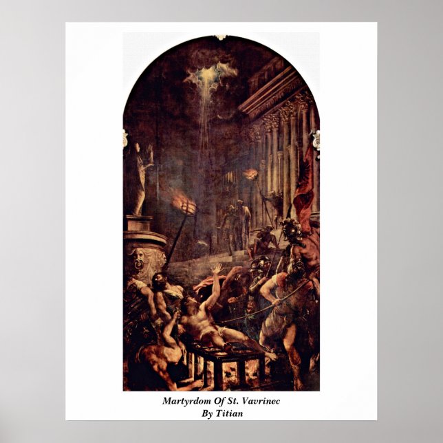 Poster Martyre De St Vavrinec Par Titien (Devant)