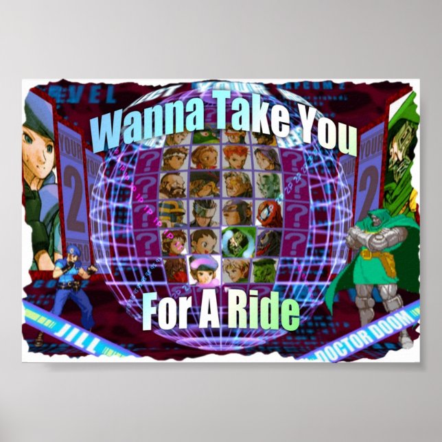 Poster Marvel vs Capcom 2 Vous voulez vous emmener en bal (Devant)