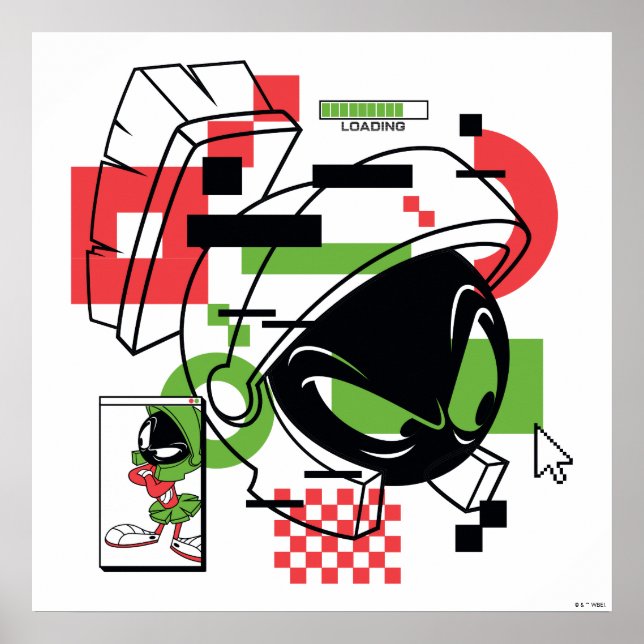 Poster MARVIN THE MARTIAN™ Glitch (Devant)