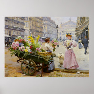 Poster Mary au négociant de fleur
