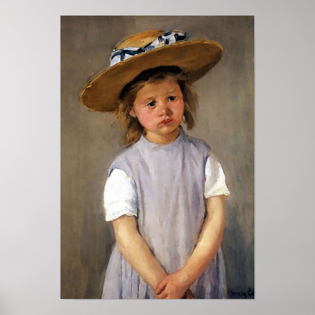 Poster Mary Cassatt "Enfant dans un Casquette de paille" (Devant)