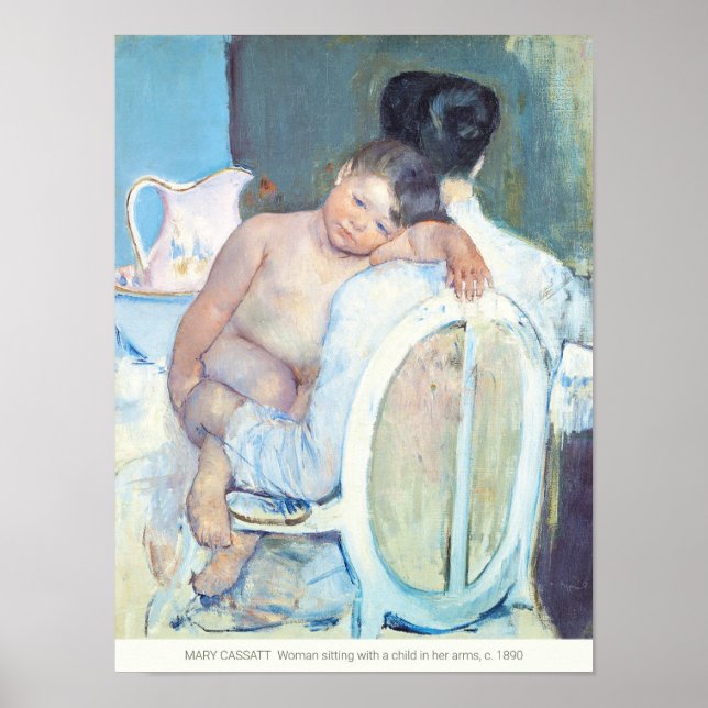 Poster Mary Cassatt Femme assise avec bras enfants CC1205 (Devant)