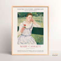 Mary Cassatt Femme avec Red Zinnia Art Print