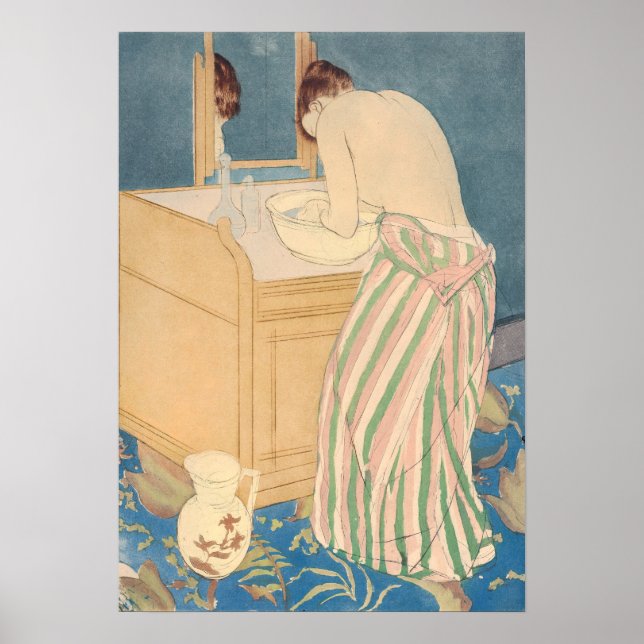 Poster Mary Cassatt - Femme Baignade (Devant)