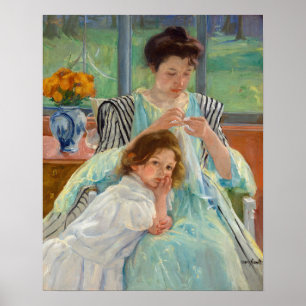 Poster Mary Cassatt - Jeune Mère Couturière