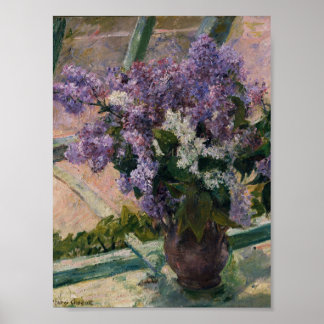 Poster Mary Cassatt - Lilacs Dans Une Fenêtre