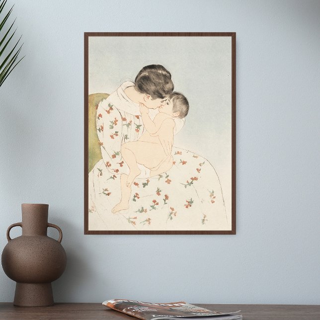 Poster Mary Cassatt Mère's Kiss Mother Child Art (Créateur téléchargé)