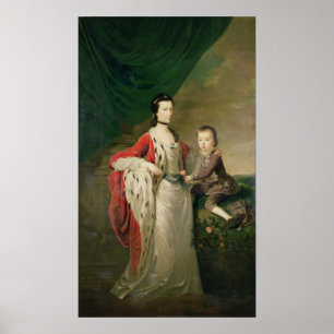 Poster Mary, comtesse de Shaftsbury et son fils