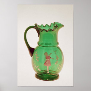 Poster Mary Gregory carafe verte avec émail