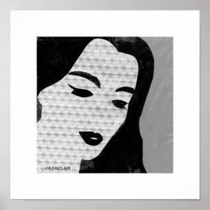 Poster Mary le MODERNE (gris) par le CR SINCLAIR