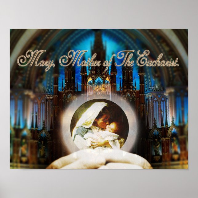 POSTER MARY, MÈRE DE L'EUCHARISTE. (Devant)