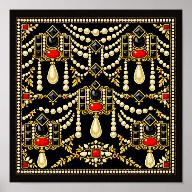 Poster Mary Queen of Scots Jewells Inspired Design  (Devant)