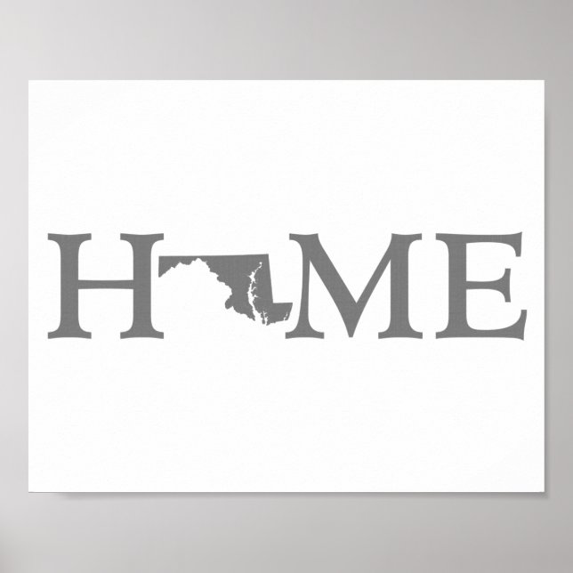 Poster Maryland Home State Word Art (Devant)