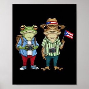 Poster Más Fotos Porto Rico Drapeau Ricain Sapo Concho