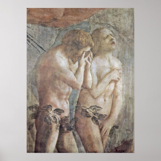Poster Masaccio - Adam et Eve (Devant)