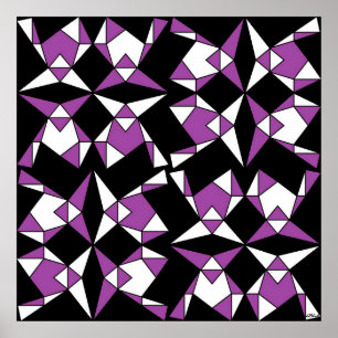 Poster Mascarade de Triangle Abstrait