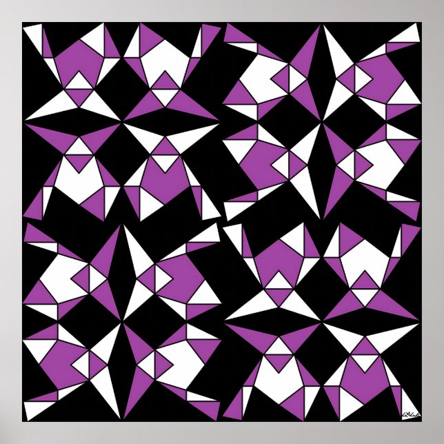 Poster Mascarade de Triangle Abstrait (Devant)