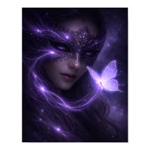 Mascarade Papillon Fantastique Violette Mystique