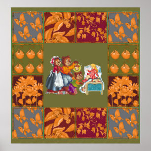 Poster Masha et 3 ours de conte de fées