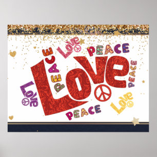Poster Mashup Paix et Amour