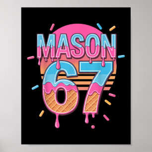 Poster Mason 67 Mème Crème Glacée Bysebyll Égouttement