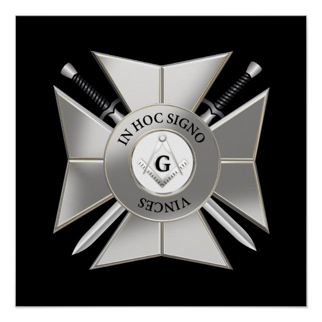 Poster Masonic cross (Devant)