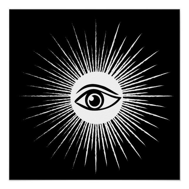 Poster Masonic eye (Devant)