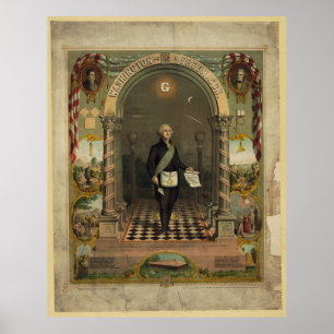 Poster Masonic George Washington