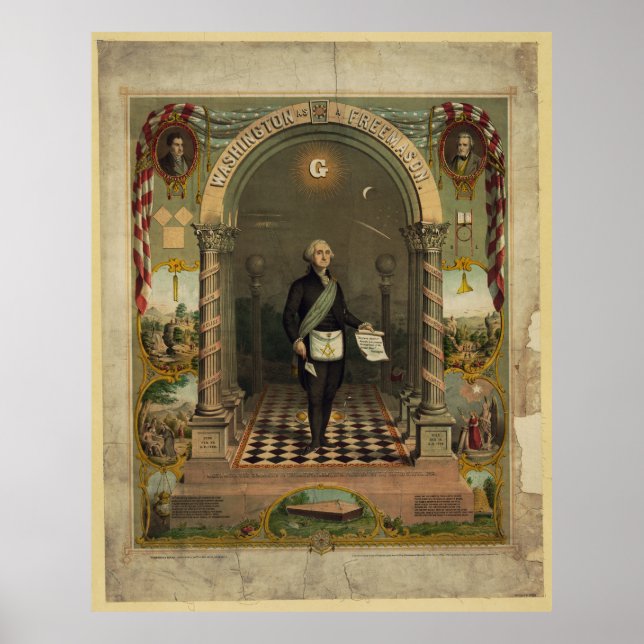 Poster Masonic George Washington (Devant)