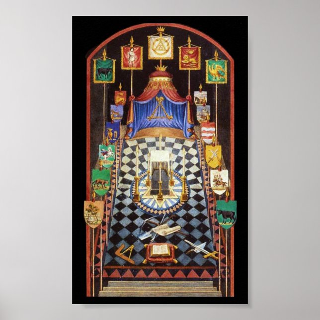 Poster Masonic Royal Arch Tracing Board - Moyen (Devant)