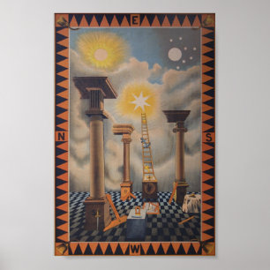 Poster Masonic Tracing Board - Apprentice Entré